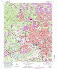 Raleigh West North Carolina Historical topographic map, 1:24000 scale, 7.5 X 7.5 Minute, Year 1968