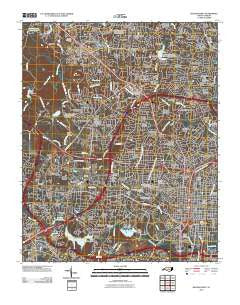 Raleigh West North Carolina Historical topographic map, 1:24000 scale, 7.5 X 7.5 Minute, Year 2010