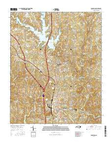 Randleman North Carolina Current topographic map, 1:24000 scale, 7.5 X 7.5 Minute, Year 2016