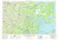 Rocky Mount North Carolina Historical topographic map, 1:250000 scale, 1 X 2 Degree, Year 1953