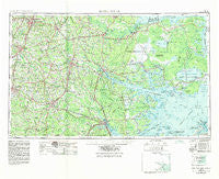 Rocky Mount North Carolina Historical topographic map, 1:250000 scale, 1 X 2 Degree, Year 1953