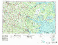 Rocky Mount North Carolina Historical topographic map, 1:250000 scale, 1 X 2 Degree, Year 1953