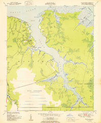 South River North Carolina Historical topographic map, 1:24000 scale, 7.5 X 7.5 Minute, Year 1950