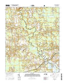 Stella North Carolina Current topographic map, 1:24000 scale, 7.5 X 7.5 Minute, Year 2016