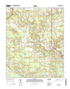 Vanceboro North Carolina Current topographic map, 1:24000 scale, 7.5 X 7.5 Minute, Year 2016