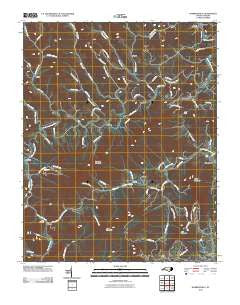 Warrensville North Carolina Historical topographic map, 1:24000 scale, 7.5 X 7.5 Minute, Year 2010