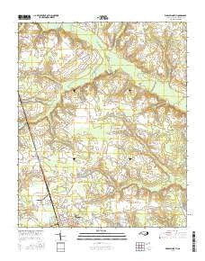 Warsaw North North Carolina Current topographic map, 1:24000 scale, 7.5 X 7.5 Minute, Year 2016