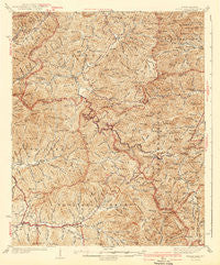 Wayah Bald North Carolina Historical topographic map, 1:62500 scale, 15 X 15 Minute, Year 1942