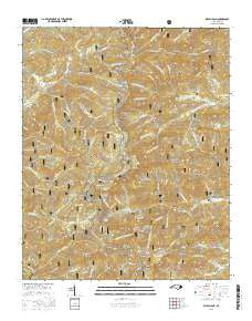 Wayah Bald North Carolina Current topographic map, 1:24000 scale, 7.5 X 7.5 Minute, Year 2016
