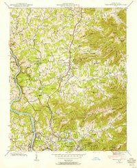 Weaverville North Carolina Historical topographic map, 1:24000 scale, 7.5 X 7.5 Minute, Year 1942