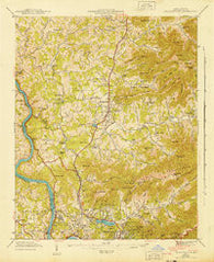 Weaverville North Carolina Historical topographic map, 1:24000 scale, 7.5 X 7.5 Minute, Year 1943