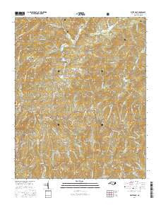 White Rock North Carolina Current topographic map, 1:24000 scale, 7.5 X 7.5 Minute, Year 2016