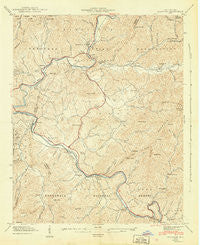 Whittier North Carolina Historical topographic map, 1:24000 scale, 7.5 X 7.5 Minute, Year 1941