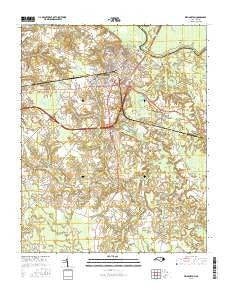 Williamston North Carolina Current topographic map, 1:24000 scale, 7.5 X 7.5 Minute, Year 2016