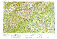 Winston-Salem North Carolina Historical topographic map, 1:250000 scale, 1 X 2 Degree, Year 1953