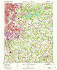 Winston-Salem East North Carolina Historical topographic map, 1:24000 scale, 7.5 X 7.5 Minute, Year 1950