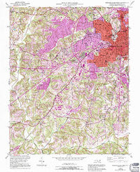Winston-Salem West North Carolina Historical topographic map, 1:24000 scale, 7.5 X 7.5 Minute, Year 1950