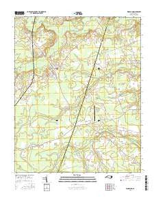 Woodland North Carolina Current topographic map, 1:24000 scale, 7.5 X 7.5 Minute, Year 2016