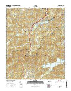 Zirconia North Carolina Current topographic map, 1:24000 scale, 7.5 X 7.5 Minute, Year 2016