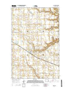 Adams North Dakota Current topographic map, 1:24000 scale, 7.5 X 7.5 Minute, Year 2014