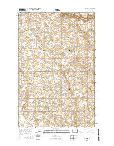 Adams SE North Dakota Current topographic map, 1:24000 scale, 7.5 X 7.5 Minute, Year 2014
