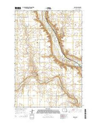 Adrian North Dakota Current topographic map, 1:24000 scale, 7.5 X 7.5 Minute, Year 2014