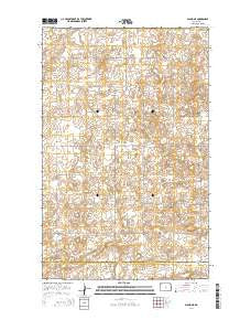 Alamo NE North Dakota Current topographic map, 1:24000 scale, 7.5 X 7.5 Minute, Year 2014