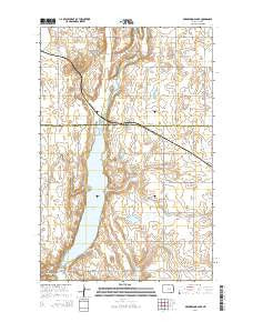 Arrowwood Lake North Dakota Current topographic map, 1:24000 scale, 7.5 X 7.5 Minute, Year 2014