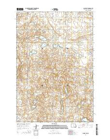 Ashley NE North Dakota Current topographic map, 1:24000 scale, 7.5 X 7.5 Minute, Year 2014