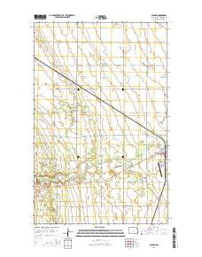 Backoo North Dakota Current topographic map, 1:24000 scale, 7.5 X 7.5 Minute, Year 2014