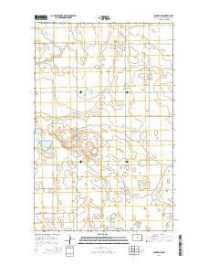 Bantry NW North Dakota Current topographic map, 1:24000 scale, 7.5 X 7.5 Minute, Year 2014