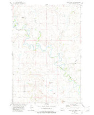 Bell Coulee West North Dakota Historical topographic map, 1:24000 scale, 7.5 X 7.5 Minute, Year 1980