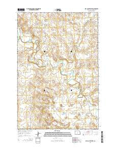 Bell Coulee West North Dakota Current topographic map, 1:24000 scale, 7.5 X 7.5 Minute, Year 2014
