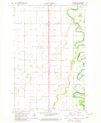 Big Woods SW North Dakota Historical topographic map, 1:24000 scale, 7.5 X 7.5 Minute, Year 1966