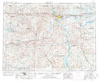 Bismarck North Dakota Historical topographic map, 1:250000 scale, 1 X 2 Degree, Year 1954