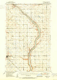 Bowbells North Dakota Historical topographic map, 1:62500 scale, 15 X 15 Minute, Year 1950