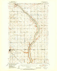 Bowbells North Dakota Historical topographic map, 1:62500 scale, 15 X 15 Minute, Year 1950