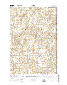 Brisbane North Dakota Current topographic map, 1:24000 scale, 7.5 X 7.5 Minute, Year 2014
