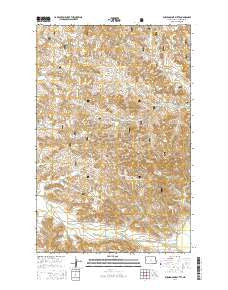 Burning Mine Butte North Dakota Current topographic map, 1:24000 scale, 7.5 X 7.5 Minute, Year 2014