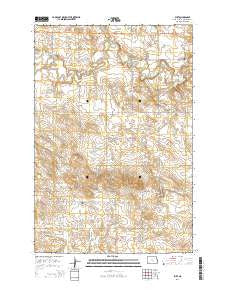 Burt North Dakota Current topographic map, 1:24000 scale, 7.5 X 7.5 Minute, Year 2014