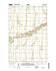 Caledonia North Dakota Current topographic map, 1:24000 scale, 7.5 X 7.5 Minute, Year 2014