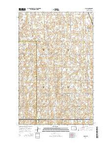 Calio North Dakota Current topographic map, 1:24000 scale, 7.5 X 7.5 Minute, Year 2014