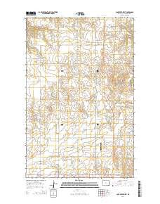 Camp Creek West North Dakota Current topographic map, 1:24000 scale, 7.5 X 7.5 Minute, Year 2014
