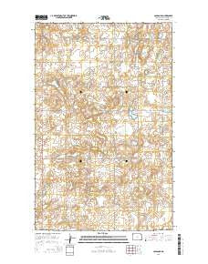 Colgan SE North Dakota Current topographic map, 1:24000 scale, 7.5 X 7.5 Minute, Year 2014