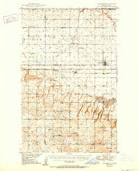Columbus North Dakota Historical topographic map, 1:62500 scale, 15 X 15 Minute, Year 1950