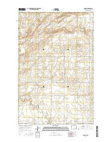 Corinth North Dakota Current topographic map, 1:24000 scale, 7.5 X 7.5 Minute, Year 2014