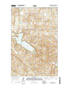 Cottonwood Lake North Dakota Current topographic map, 1:24000 scale, 7.5 X 7.5 Minute, Year 2014