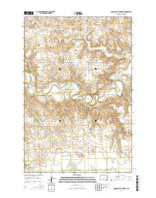 Crown Butte Creek SE North Dakota Current topographic map, 1:24000 scale, 7.5 X 7.5 Minute, Year 2014