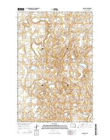 Denhoff North Dakota Current topographic map, 1:24000 scale, 7.5 X 7.5 Minute, Year 2014