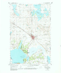 Devils Lake North Dakota Historical topographic map, 1:62500 scale, 15 X 15 Minute, Year 1950